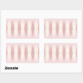 Midden-eeuwse moderne roze Argyle rechthoek Sticke Rechthoekige Sticker (Vel)