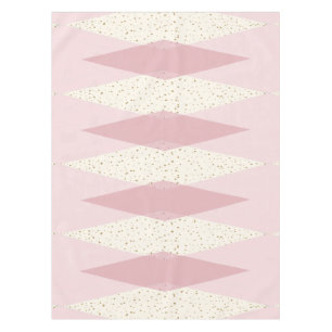 Midden-eeuwse moderne roze argyle-tablet tafelkleed