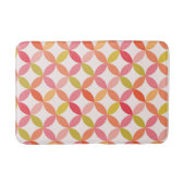 Midden-eeuwse moderne roze rode sinaasappel cirkel badmat (Voorkant)