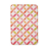 Midden-eeuwse moderne roze rode sinaasappel cirkel badmat (Voorkant Verticaal)