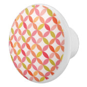 Midden-eeuwse moderne roze rode sinaasappel cirkel keramische knop (Rechts)