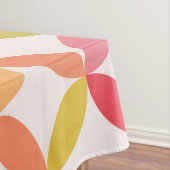 Midden-eeuwse moderne roze rode sinaasappel cirkel tafelkleed (Voorbeeld)