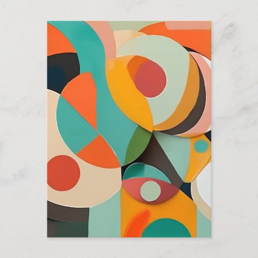 Midden-eeuwse moderne schilderkunst, diverse kleur briefkaart (Voorkant)