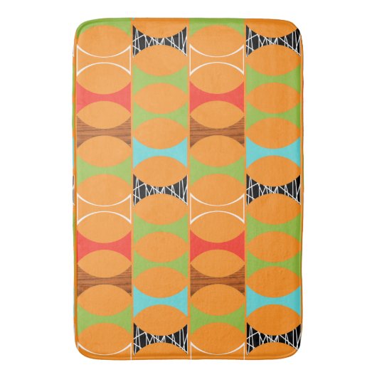 Midden-eeuwse moderne Sinaasappels badmat (Voorkant Verticaal)