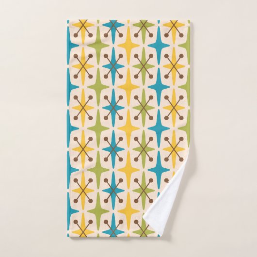 Midden-eeuwse moderne Starburst Patroon Bad Handdoek (Handdoek)