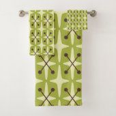 Midden-eeuwse moderne Starburst Patroon Bad Handdoek (Insitu)