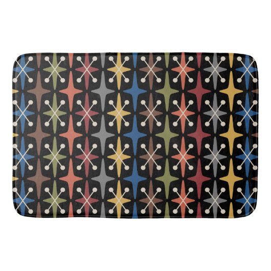 Midden-eeuwse moderne Starburst Patroon Badmat (Voorkant)