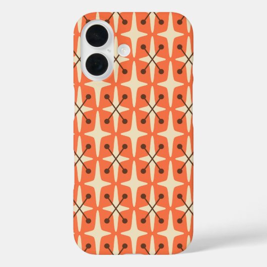 Midden-eeuwse moderne Starburst Patroon Case-Mate iPhone Case (Achterkant)
