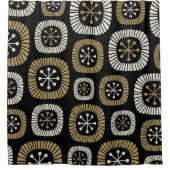 Midden-eeuwse moderne Starburst Patroon Douchegordijn (Voorkant)