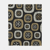 Midden-eeuwse moderne Starburst Patroon Fleece Deken (Voorkant)
