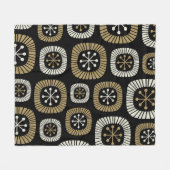 Midden-eeuwse moderne Starburst Patroon Fleece Deken (Voorkant (Horizontaal))