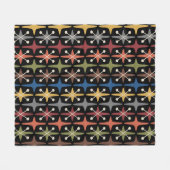 Midden-eeuwse moderne Starburst Patroon Fleece Deken (Voorkant (Horizontaal))