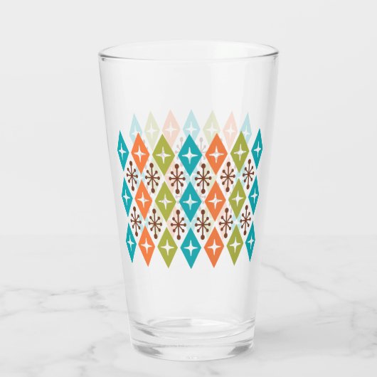 Midden-eeuwse moderne Starburst Patroon Glas (Achterkant)