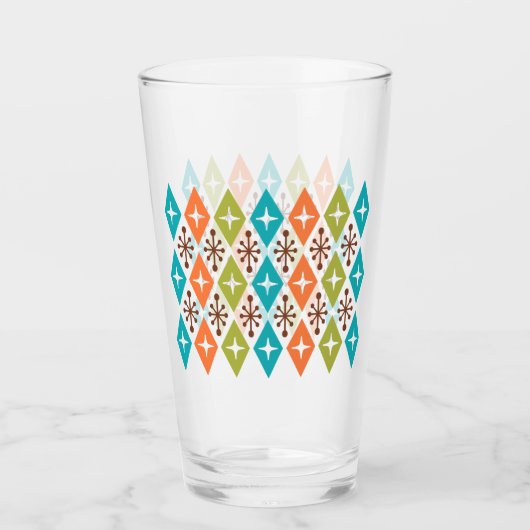 Midden-eeuwse moderne Starburst Patroon Glas (Voorkant)