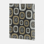 Midden-eeuwse moderne Starburst Patroon Glas Ornament (Voorkant links)