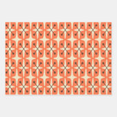 Midden-eeuwse moderne Starburst Patroon Inpakpapier Vel (Voorkant)