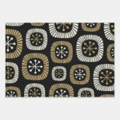 Midden-eeuwse moderne Starburst Patroon Inpakpapier Vel (Voorkant 3)