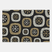 Midden-eeuwse moderne Starburst Patroon Inpakpapier Vel (Voorkant 2)