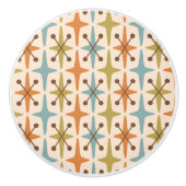 Midden-eeuwse moderne Starburst Patroon Keramische Knop (Voorkant)