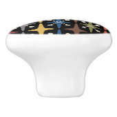 Midden-eeuwse moderne Starburst Patroon Keramische Knop (Zijkant)