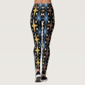 Midden-eeuwse moderne Starburst Patroon Leggings (Achterkant)