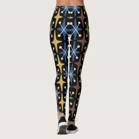 Midden-eeuwse moderne Starburst Patroon Leggings (Achterkant)