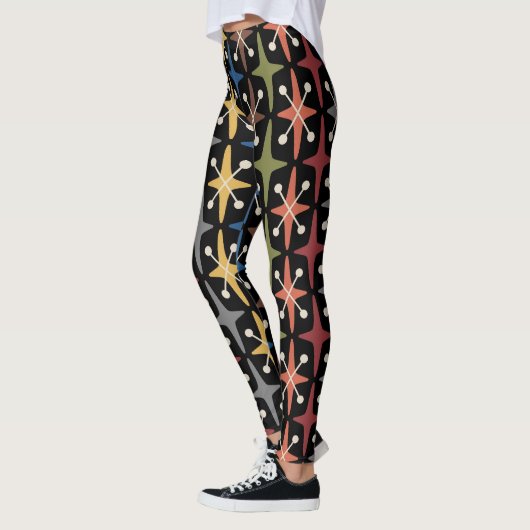 Midden-eeuwse moderne Starburst Patroon Leggings (Links)
