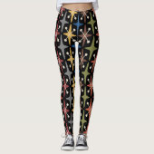 Midden-eeuwse moderne Starburst Patroon Leggings (Voorkant)