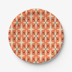 Midden-eeuwse moderne Starburst Patroon Papieren Bordje