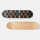 Midden-eeuwse moderne Starburst Patroon Persoonlijk Skateboard (Horizontaal)