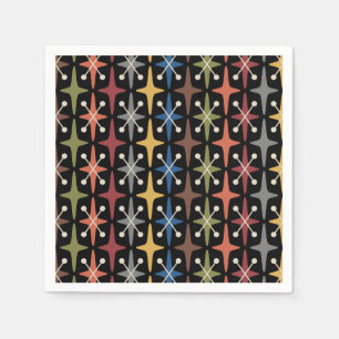 Midden-eeuwse moderne Starburst Patroon Servet