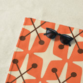 Midden-eeuwse moderne Starburst Patroon Strandlaken (In situ)