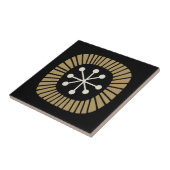 Midden-eeuwse moderne Starburst Patroon Tegeltje (Zijkant)