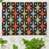 Midden-eeuwse moderne Starburst Patroon Theedoek (Gevouwen)