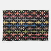 Midden-eeuwse moderne Starburst Patroon Theedoek (Horizontaal)