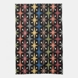 Midden-eeuwse moderne Starburst Patroon Theedoek