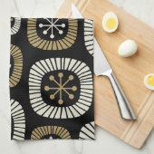 Midden-eeuwse moderne Starburst Patroon Theedoek (Quarter Fold)