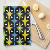 Midden-eeuwse moderne Starburst Patroon Theedoek (Quarter Fold)