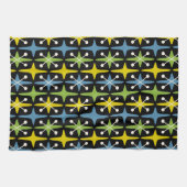 Midden-eeuwse moderne Starburst Patroon Theedoek (Horizontaal)