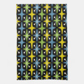 Midden-eeuwse moderne Starburst Patroon Theedoek (Verticaal)