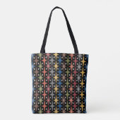 Midden-eeuwse moderne Starburst Patroon Tote Bag (Achterkant)