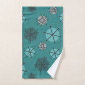 Midden-eeuwse moderne Starbursts Blauwgroen Bad Handdoek (Handdoek)