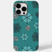 Midden-eeuwse moderne Starbursts Blauwgroen Case-Mate iPhone Case (Achterkant)