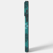 Midden-eeuwse moderne Starbursts Blauwgroen Case-Mate iPhone Case (Achterkant / Links)