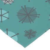 Midden-eeuwse moderne Starbursts Blauwgroen Korte Tafelloper (Hoek)