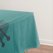 Midden-eeuwse moderne Starbursts Blauwgroen Tafelkleed (Voorbeeld)