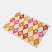 Midden-eeuwse moderne Starbursts op Retro Diamonds Deurmat (Schuin)