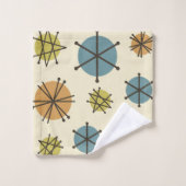 Midden-eeuwse moderne Starbursts veelkleurige Bad Handdoek (Wasdoekje)