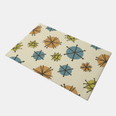 Midden-eeuwse moderne Starbursts veelkleurige Deurmat (Schuin)