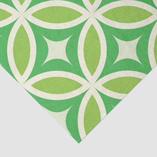 Midden-eeuwse moderne sterrenbeelden cirkels groen tissuepapier (Detail)